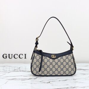 Gucci Ophidia GG Navy Blue Hobo Underarm Shoulder Bag